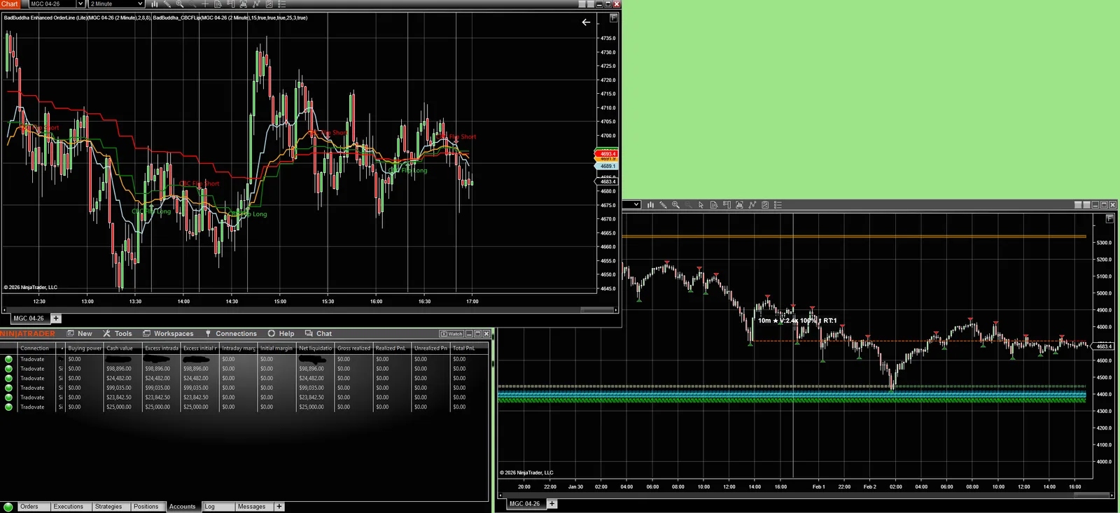 NinjaTrader 8 Control Center